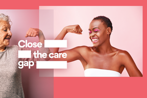 World Cancer Day Promotional Banner that reads "Close the care gap"