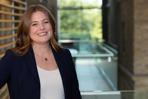 headshot of Dr. Katie Goldie, smiling at the camera